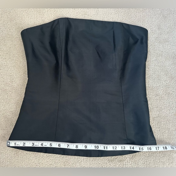 Vintage Kairat Top: silk sleeveless black corset top (skirt sold separately). - Picture 5 of 13